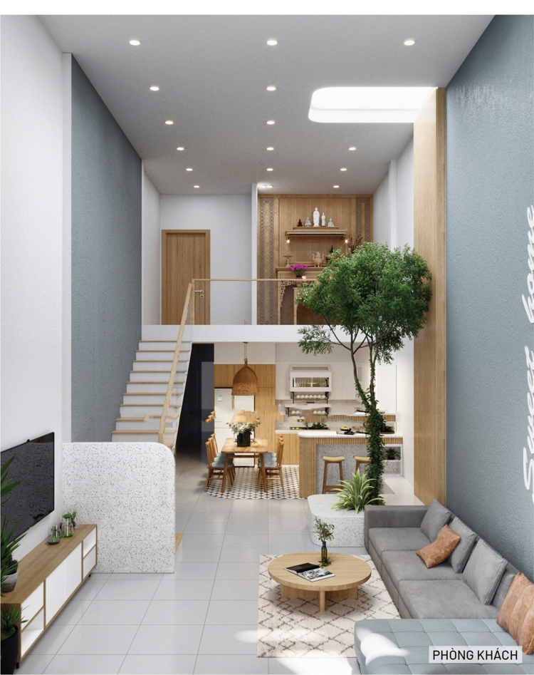 Thiết kế nội thất nhà phố 2 tầng tại Phú Quốc
